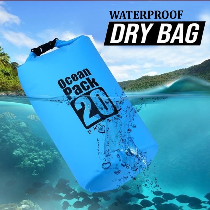 Dry Bag Ransel Tas Hiking Waterproof Tahan Air 2L 5L 10L 15L 20L 30L