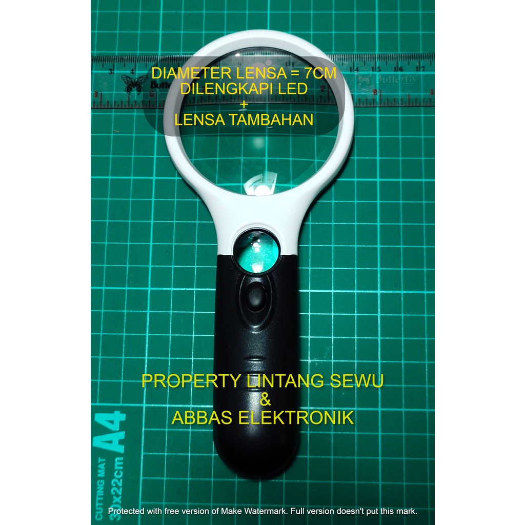 KACA PEMBESAR LOOP SURYAKANTA MAGNIFIER 7CM LED