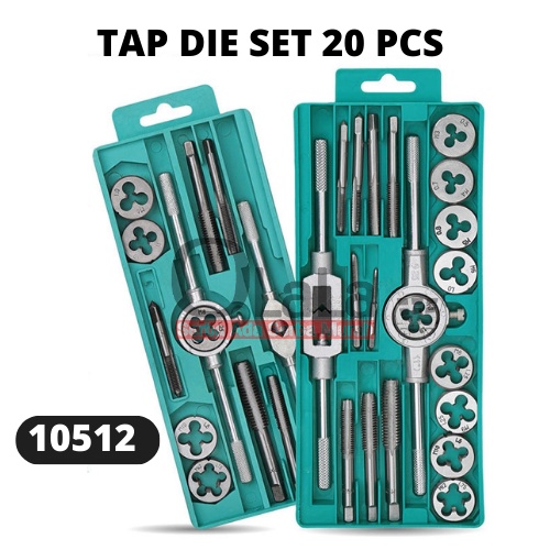 TOOLBOX ALAT SNAI DAN TAP ULIR BAUT SENAI DIE SENEI KUALITAS HAND TAP DAN DIES SET 12 PCS JS-10512