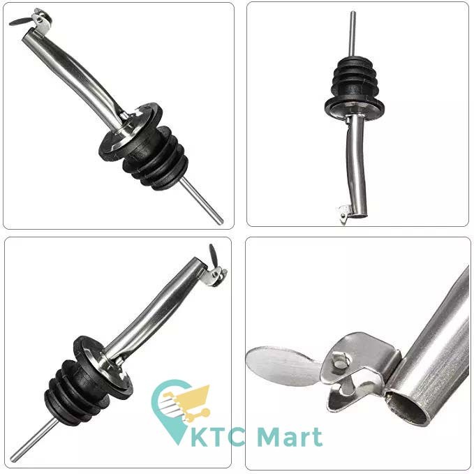 KTCmart - Bottle Pourer Stainless - Wine Pourer Syrup - Penutup Botol - Penuang Botol Kecap Minyak Sayur