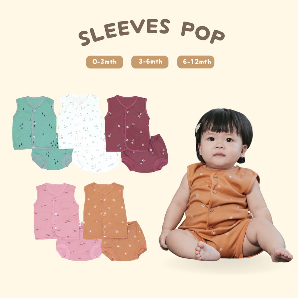 Bonbinzoo Setelan Baju Kutung Celana Pop 0-6 Bulan Nature Series Baju Bayi Newborn Baby Stuff Arevyonlineshop