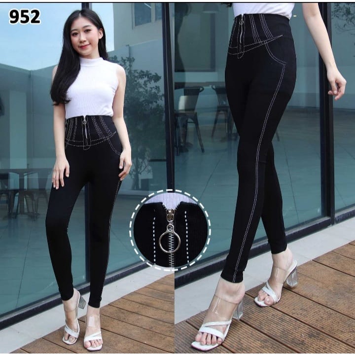 LEGGING HIGHWAIST SLETING PINGGANG / LEGING FASHION WANITA / LEJING IMPORT