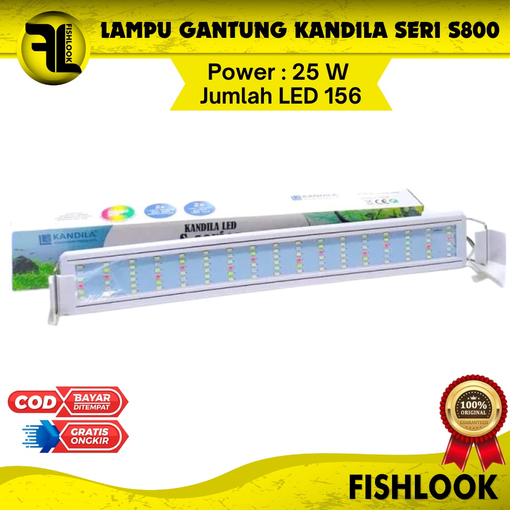 LAMPU LED AQUARIUM AQUASCAPE KANDILA SERIES S800 S-800 25watt 80-100cm
