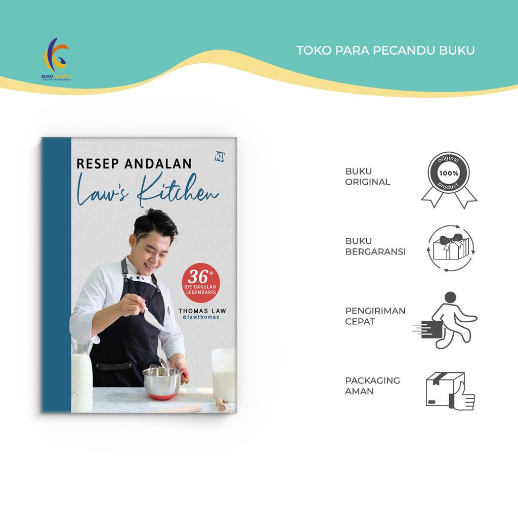 Buku Resep Masakan - Resep Andalan Law Kitchen - Law Thomas - Kawan Pustaka - Bukukaluku
