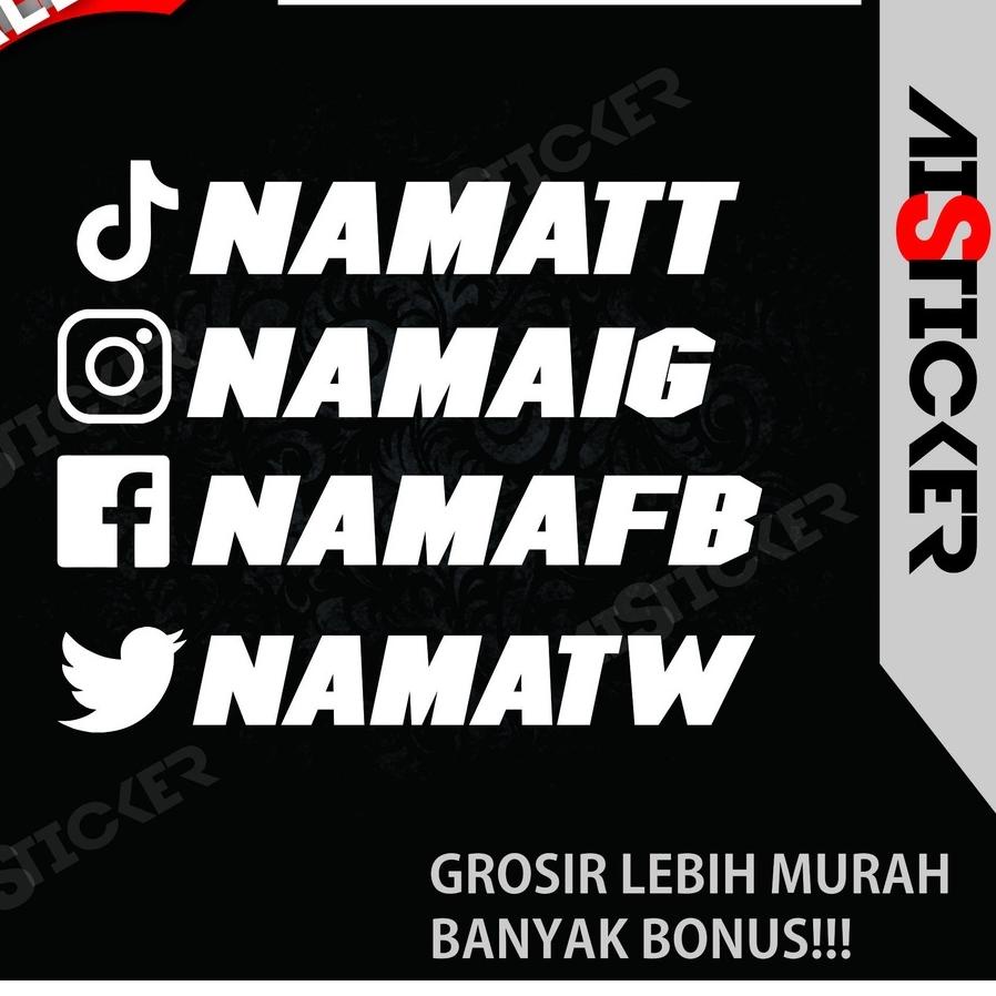 

✉ STIKER NAMA SOSMED CUTTING MURAH! ㊌