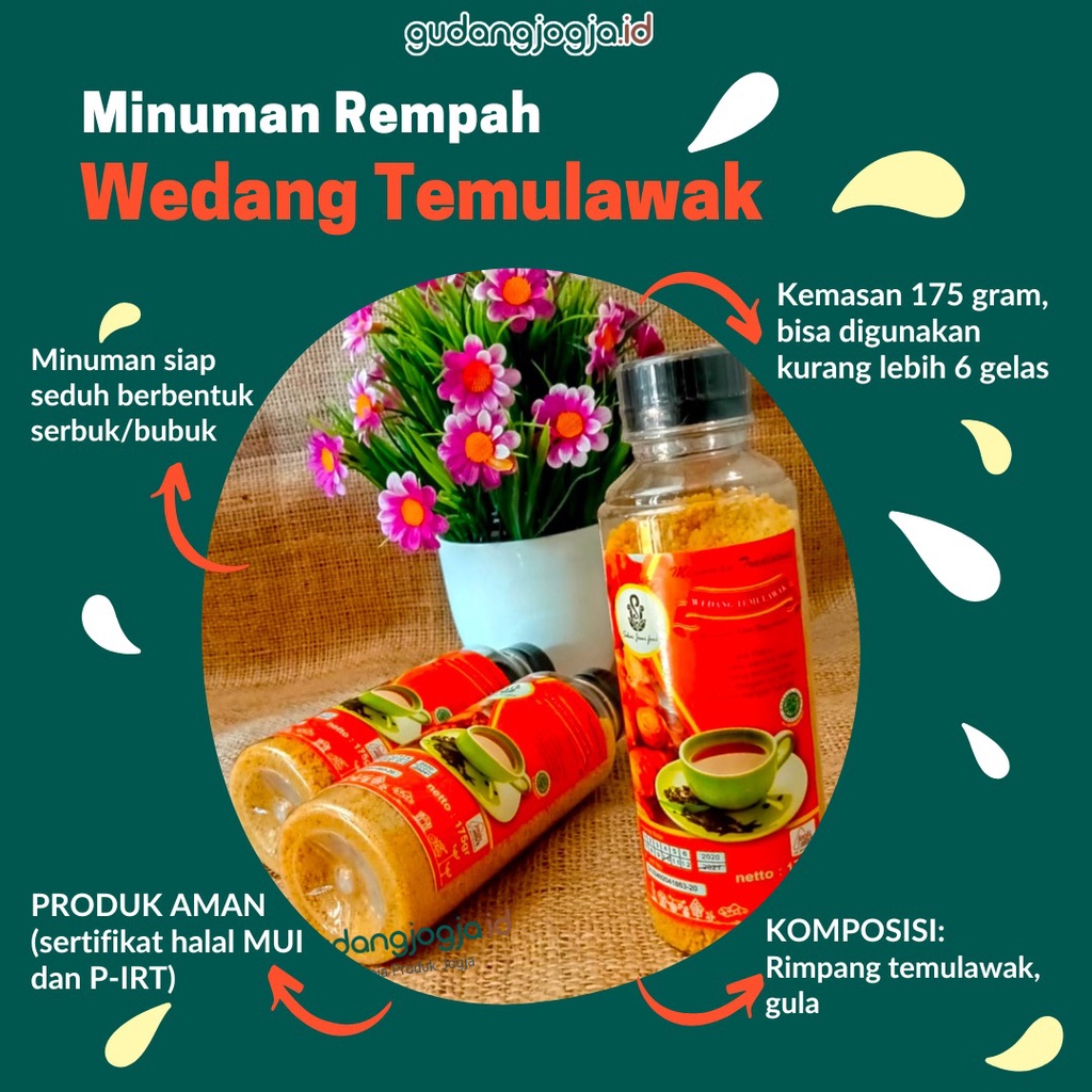 

MINUMAN REMPAH / MINUMAN TRADISIONAL WEDANG TEMULAWAK. KHAS JOGJA. OLEH OLEH JOGJA. GUDANGJOGJA.ID
