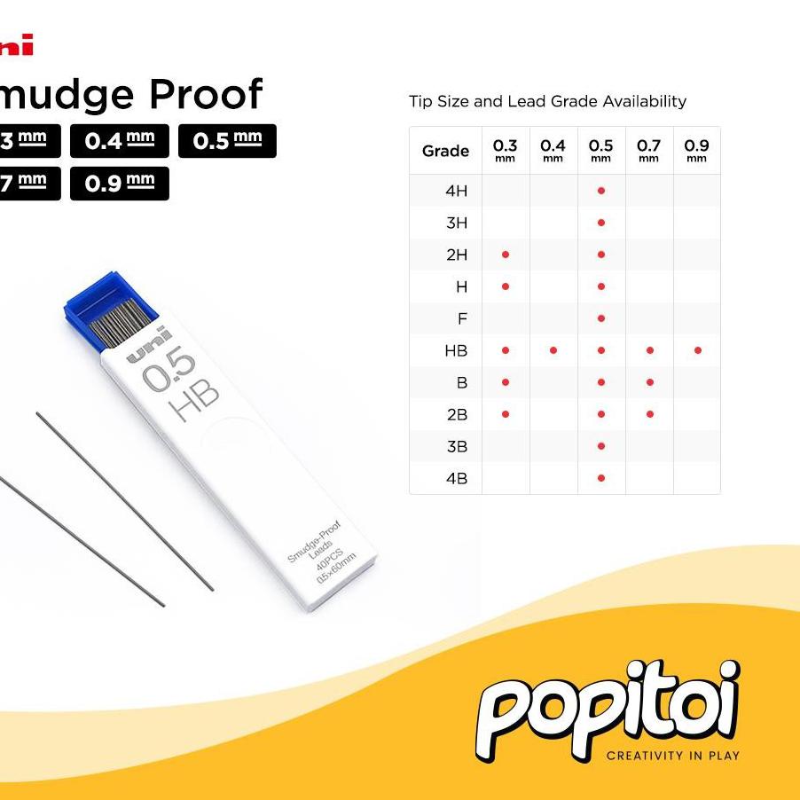 

㊡ Uni Nano Dia SMUDGE PROOF Lead REFILL 0.3 0.5 0.7 0.9 mm ⇝
