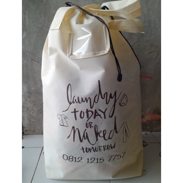 Tas Laundry Kotak Serut 10kg Gratis Desain dan Sablon