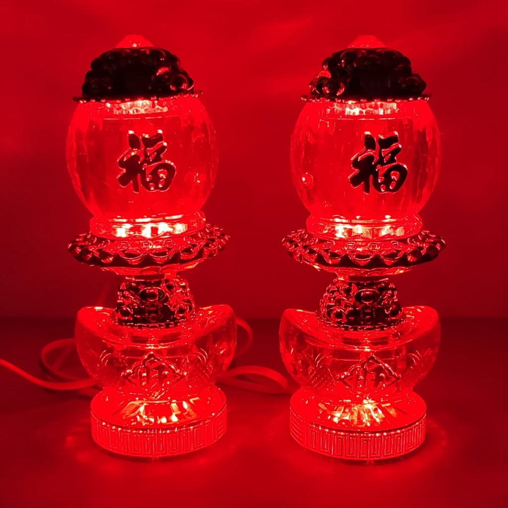Lampu Altar Puja Sembahyang LED Crystal Yenbao 8 Inch