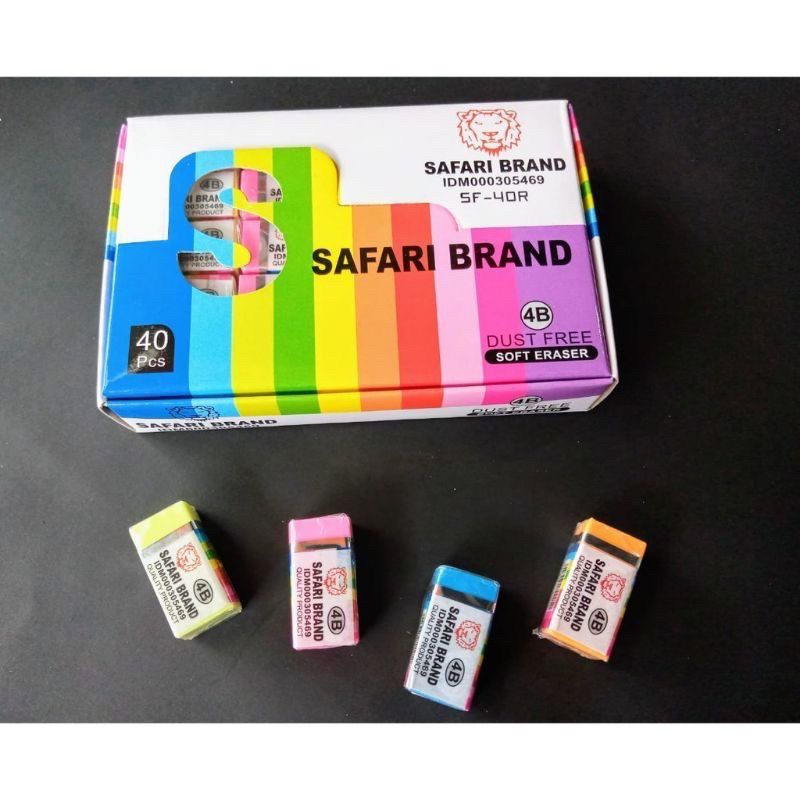 

Penghapus Pensil 4B Safari Brand Satu Pack 40 Pcs