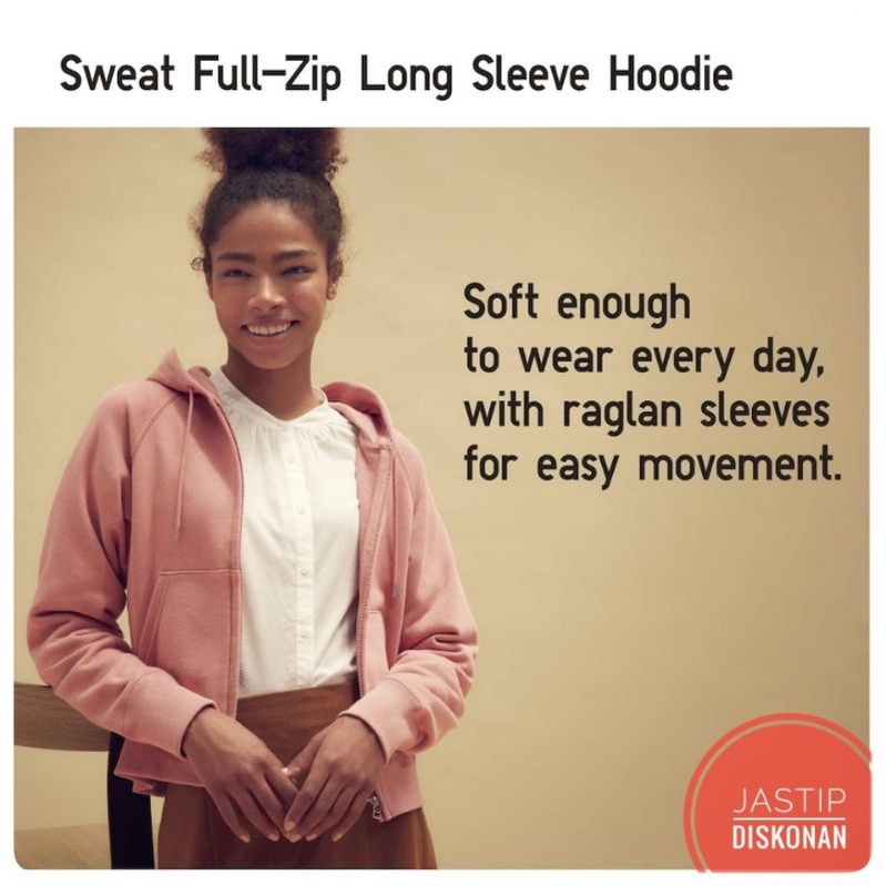 UNIQLO WOMAN JAKET SWEET FULL ZIP LONG SLEEVE HODIE BNWT