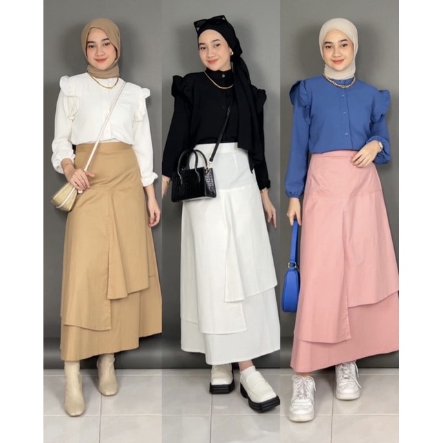 Airflow Blouse / Kemeja Blouse Basic / Blouse Ruffle