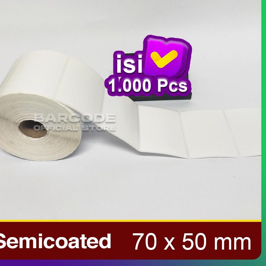 

✸#Sale Label Barcode 70 x 50 - 70x50 mm - 70x50mm ( 1 Line ) Kertas Sticker Semicoated 65 ➻