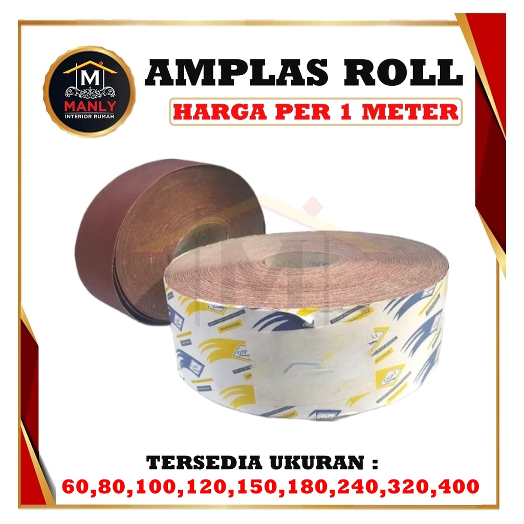 Amplas Roll Amplas 1 Meter Amplas Grit 60 80 100 120 150 180 240 320 400