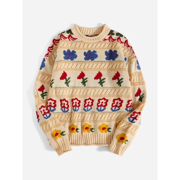 Floral Knitwear Sweater SHEIN