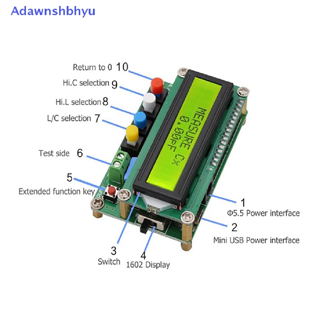 Adhyu Digital LC100-A LCD Kapasitansi Presisi Tinggi L/C Meter Tester ID