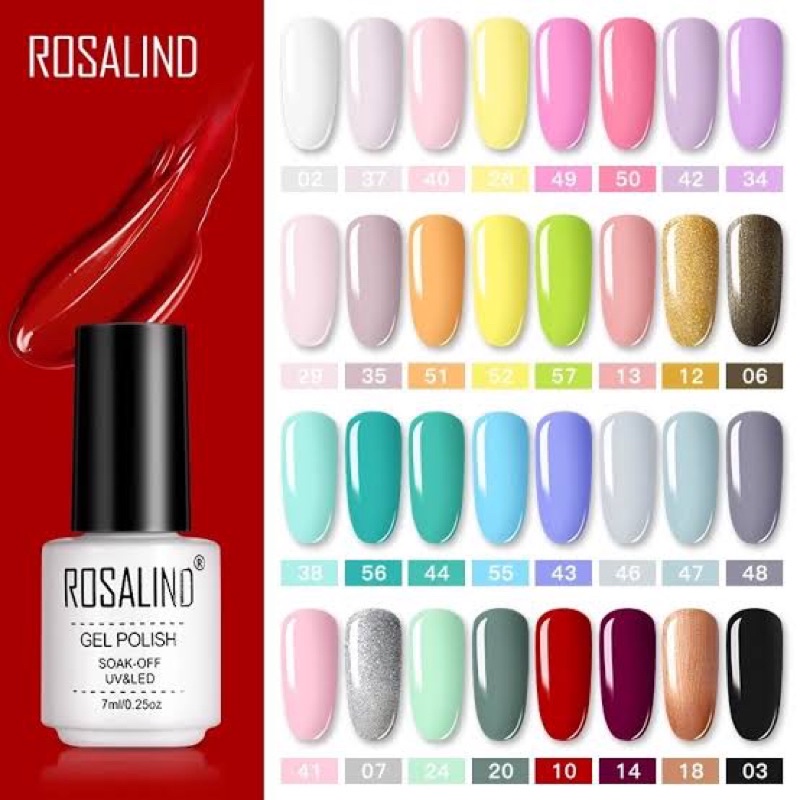 (01-20) ROSALIND uv gel polish 7ml soak off gel polish kutek gel rosalind