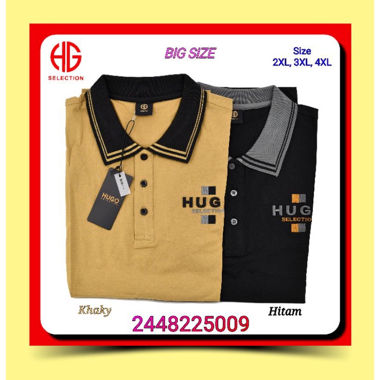 Kaos Kerah Pria Big Size Jumbo Hugo Selection 2448225009