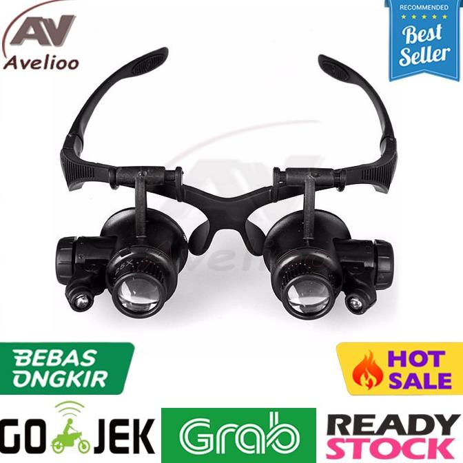 

Kacamata Pembesar 25x Magnifier Dan 2 LED - 9892GJ - Black