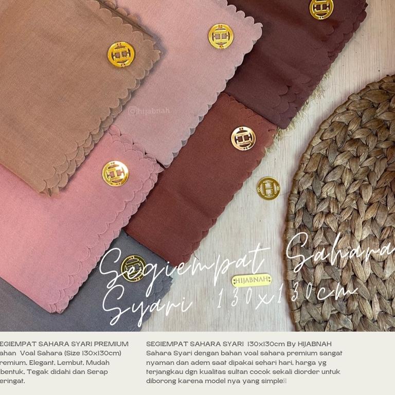 ㊦ Voal Syari Sahara Premium Hijabnah (Segiempat Voal Ultrafine Premium) 130x130cm め