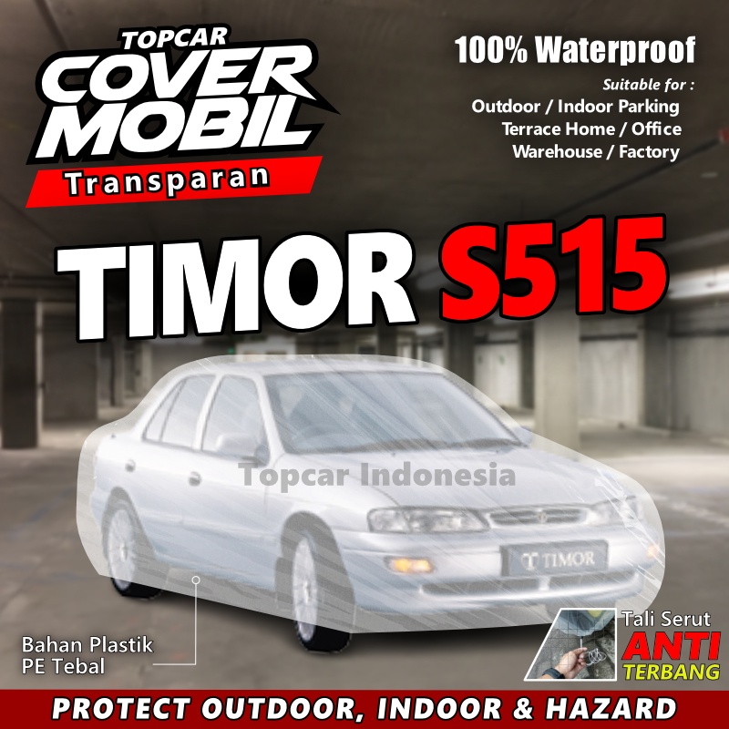 Cover Mobil Transparan Timor Plastik Tebal Plastik Waterproof Outdoor Indoor Part Mobil Aksesoris Exterior Selimut Pelindung Anti Air Debu Kotoran Hewan Teras Gudang Rumah by TOPCAR