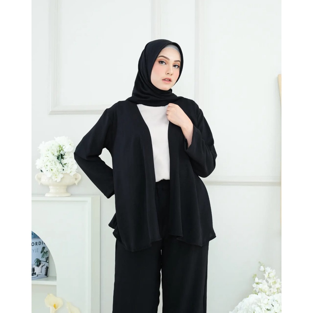 One Set Rayon Crinkle Airflow - Rana Set Premium - Setalan Wanita