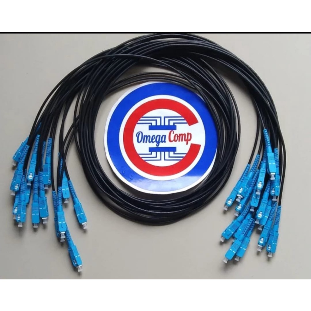 PATHCORE FIBER OPTIK OUTDOOR HITAM BULAT SC UPC / SC UPC