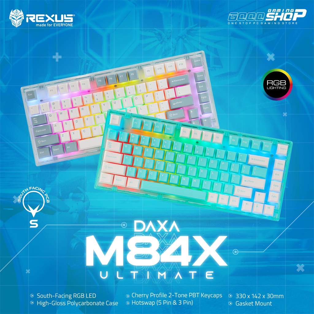 Rexus Daxa M84X Ultimate Mechanical Keyboard - Gaming Keyboard