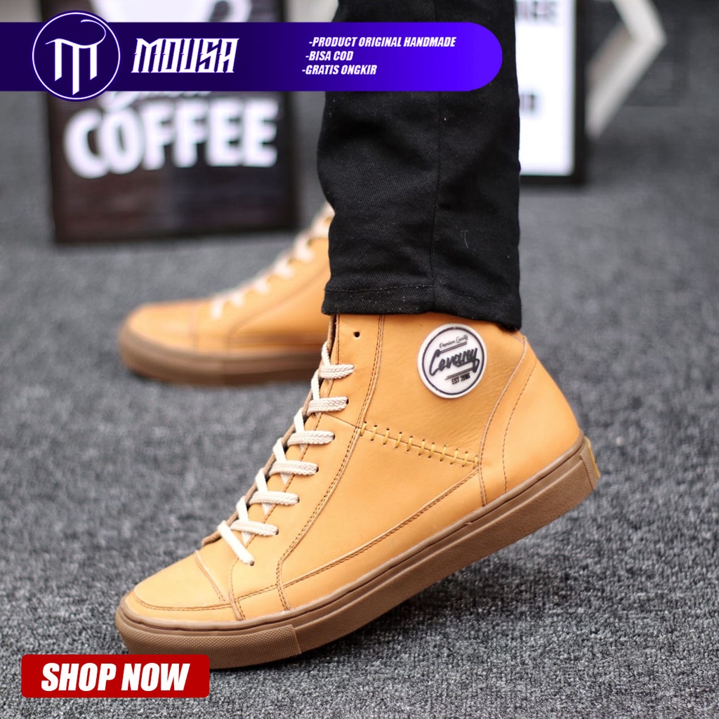 Sepatu Formal Kulit Asli Pantofel Kerja Kantor Pria Mousa Dante High