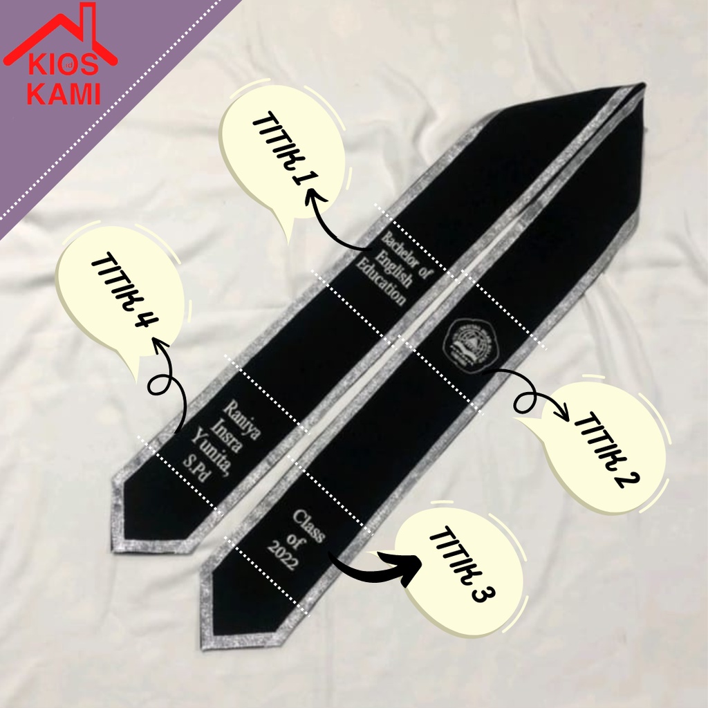 SELEMPANG WISUDA LEHER/SELEMPANG WISUDA KALUNG BLUDRU BORDIR