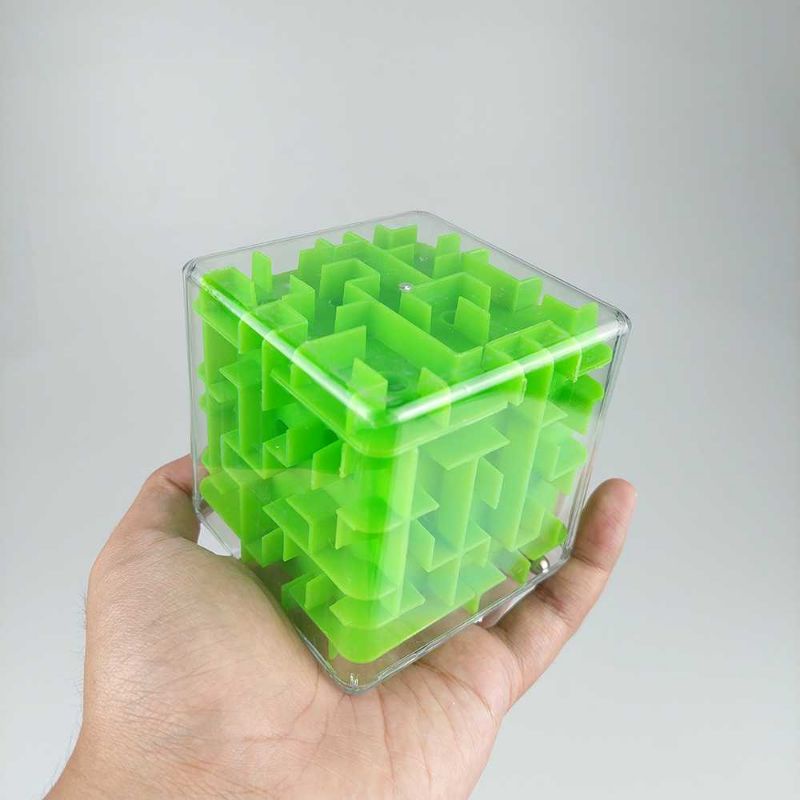 UainCube 3D Maze Labyrinth Speed Puzzle Cube - 6173 Hijau Mainan Anak Edukasi Melatih Kecerdasan Otak dan daya ingat bisa untuk Kado Hadiah present