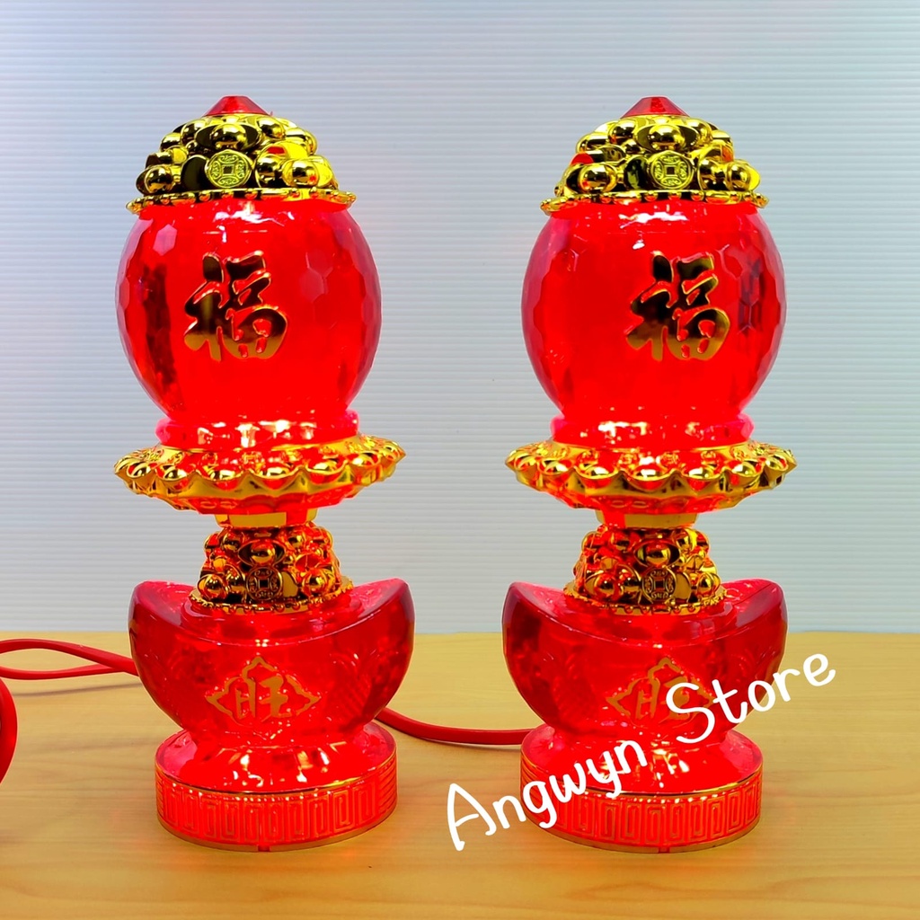 Lampu Altar Puja Sembahyang LED Crystal Yenbao 8 Inch