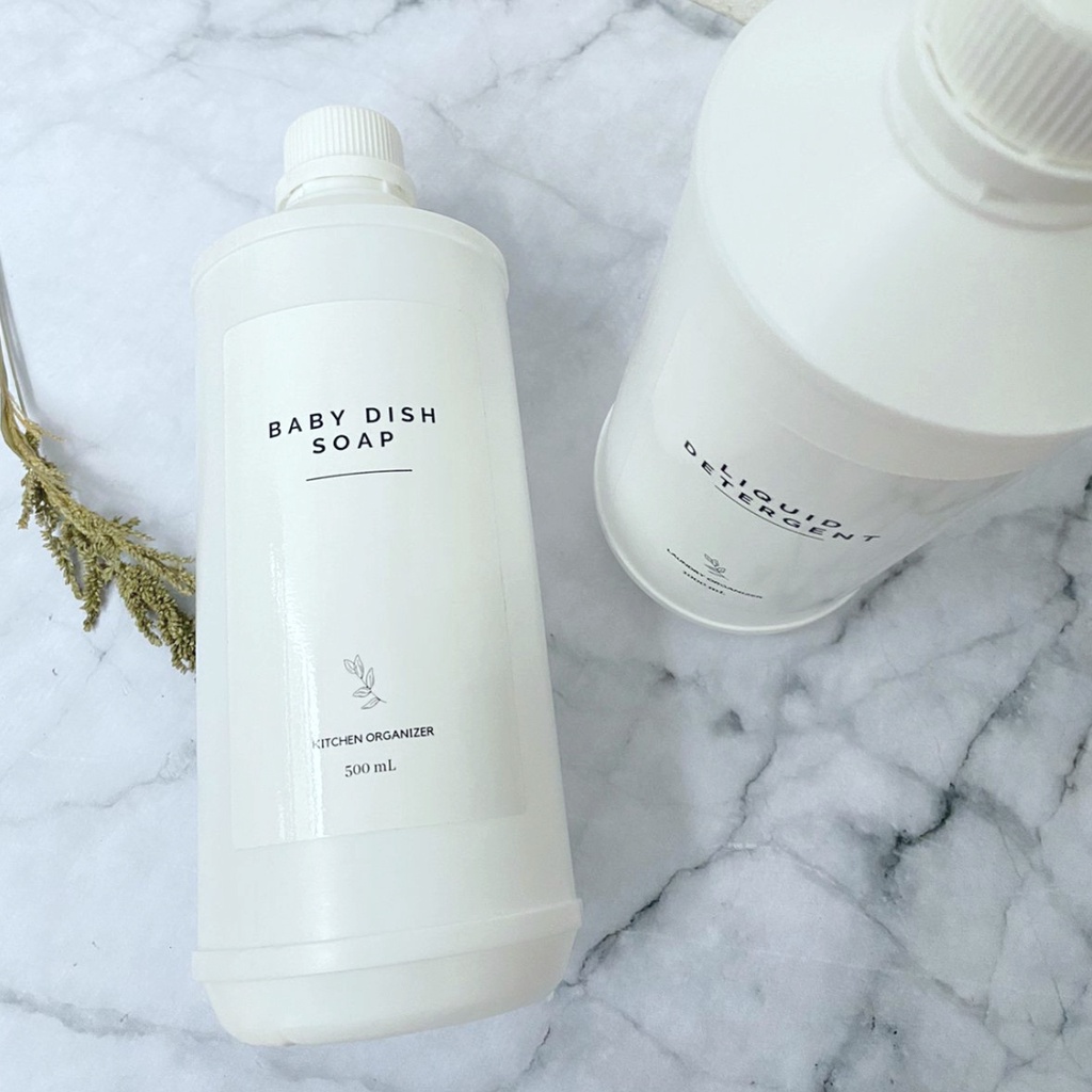 Refill Bottle Botol Sabun Laundry Aesthetic Minimalis New Stiker Ukuran 1 liter