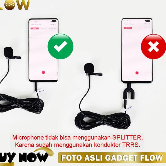 Viral Microphone Mic Clip On 6 METER 3.5mm TRRS 4 Pole Smartphone HP