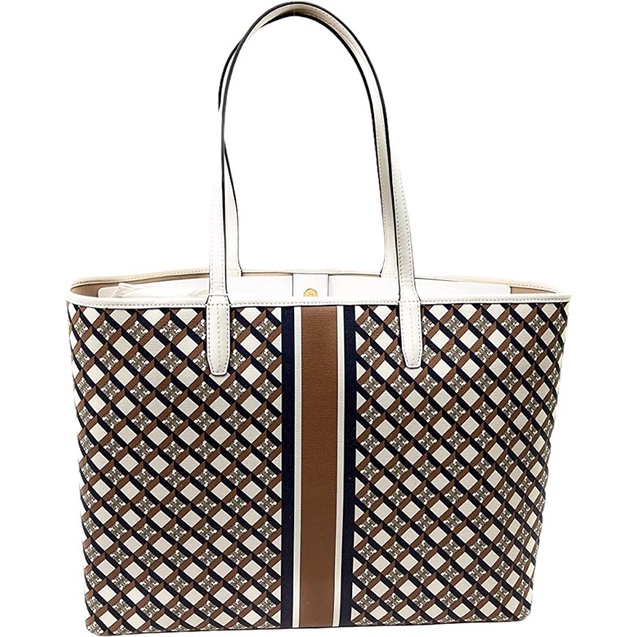 Tory Burch Leather Trimmed Tote Bag TB 82398