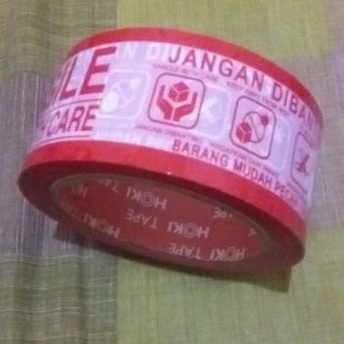 

PACKING LAKBAN FRAGILE ISOLASI LEM SELOTIP WARNA MERAH TAPE ONLINE SET KARGO EKSPEDISI PECAH BELAH