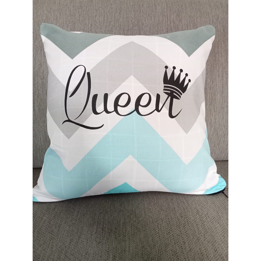 SARUNG BANTAL Sofa 40x40 home swet home,king,quen