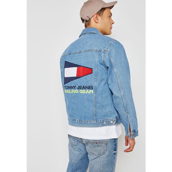 Jaket Jeans Jaket Trucker Tommy Jeans x Sailing Gear Original Termurah ( Rare Item )