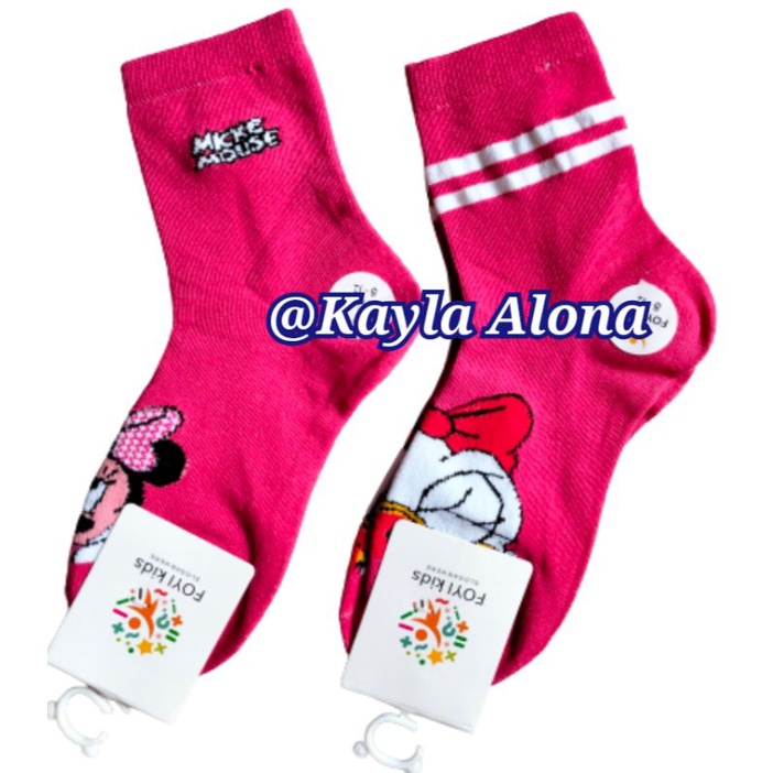 KAOS KAKI ANAK CEWEK MOTIF DISNEY &quot; Foyi Kids &quot;