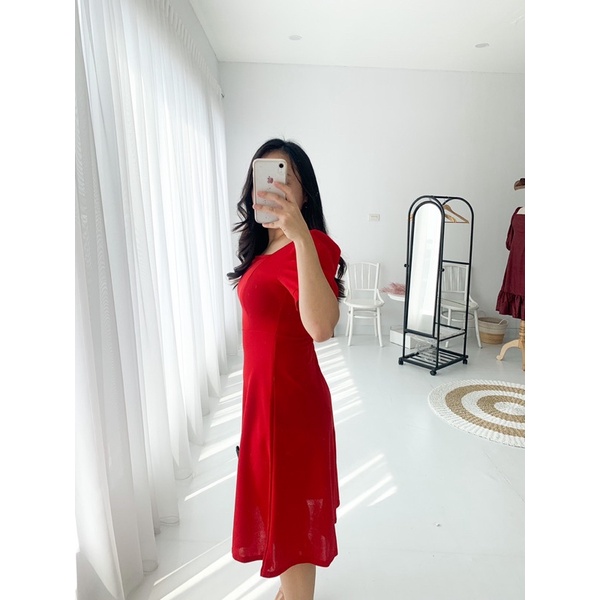 [ LittleBigCloth ] Grace Midi Dress // Midi Dress Wanita Dress Bigsize Dress Polos