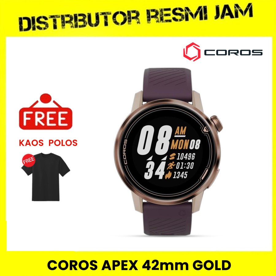 Jam Tangan Smartwatch COROS Apex 42mm Gold