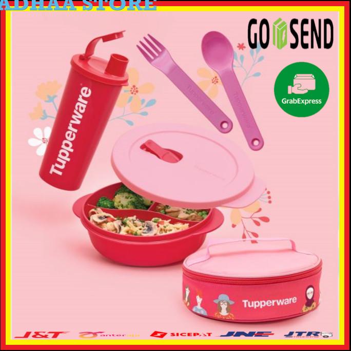 tempat makan set tupperware buat anak sekolah