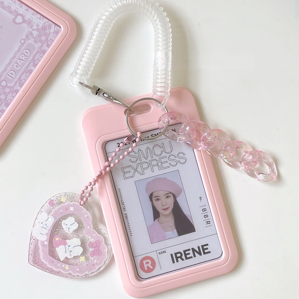 Holder Pelindung Kartu Kredit / ID / Foto Bahan MINKYS Warna Biru / Pink