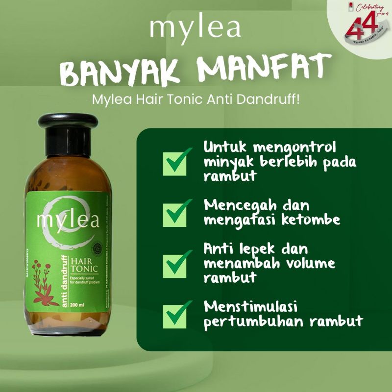 [PAKET] MYLEA SHAMPO + HAIR TONIC 200ML GREEN
