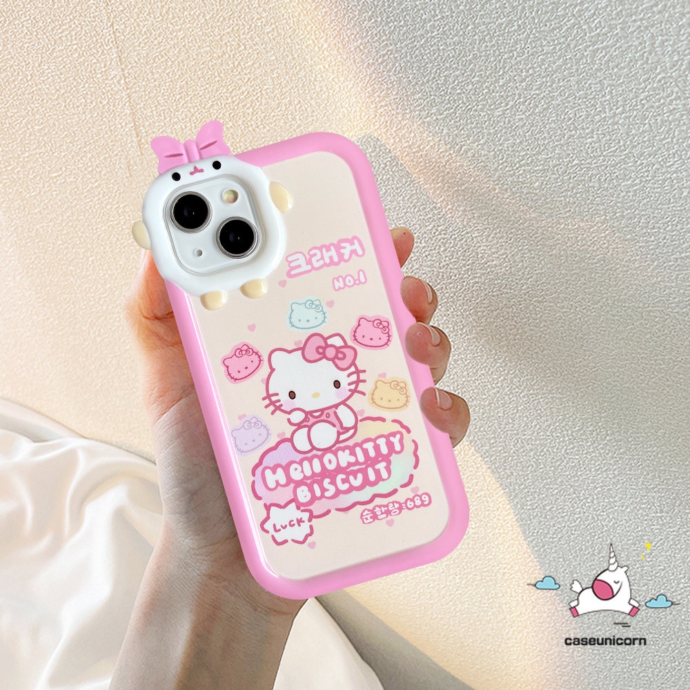 Redmi A1+9T 9 9A 10 10A 10C 9C NFC Note 10s 8 9 11 11Pro+10 11s 10Pro Mi 11Lite POCO M3 X3 NFC Pro Lucu Hello Kitty Kartun 3D Bow Little Monster Lens Soft Case