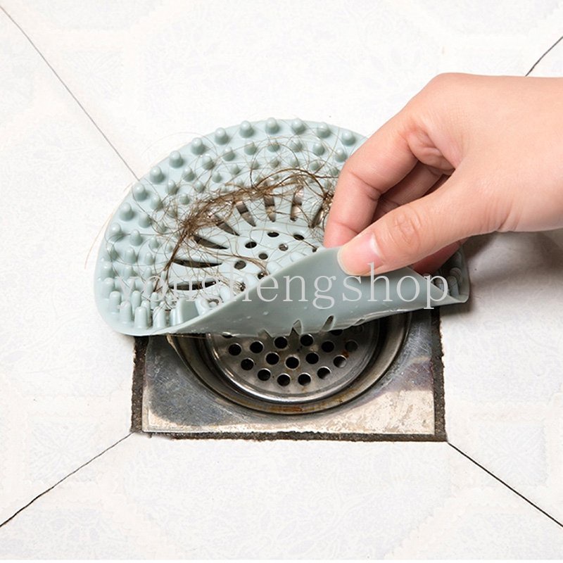 Silikon Floor Drain Cover Penutup Saluran Air Drainase Outlet Saringan Got Kamar Mandi Sumbat Rambut Wastafel Dapur Filter Anti Sumbat Saringan Saluran Air Penangkap Rambut