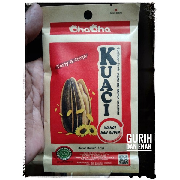 kwaci cha cha | kuaci biji bunga matahari @21 gr (1 ball=20pcs)