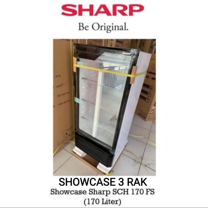Sharp Kulkas Showcase 150 Liter Sharp Showcase 3 Rak - Sharp SCH-170FS