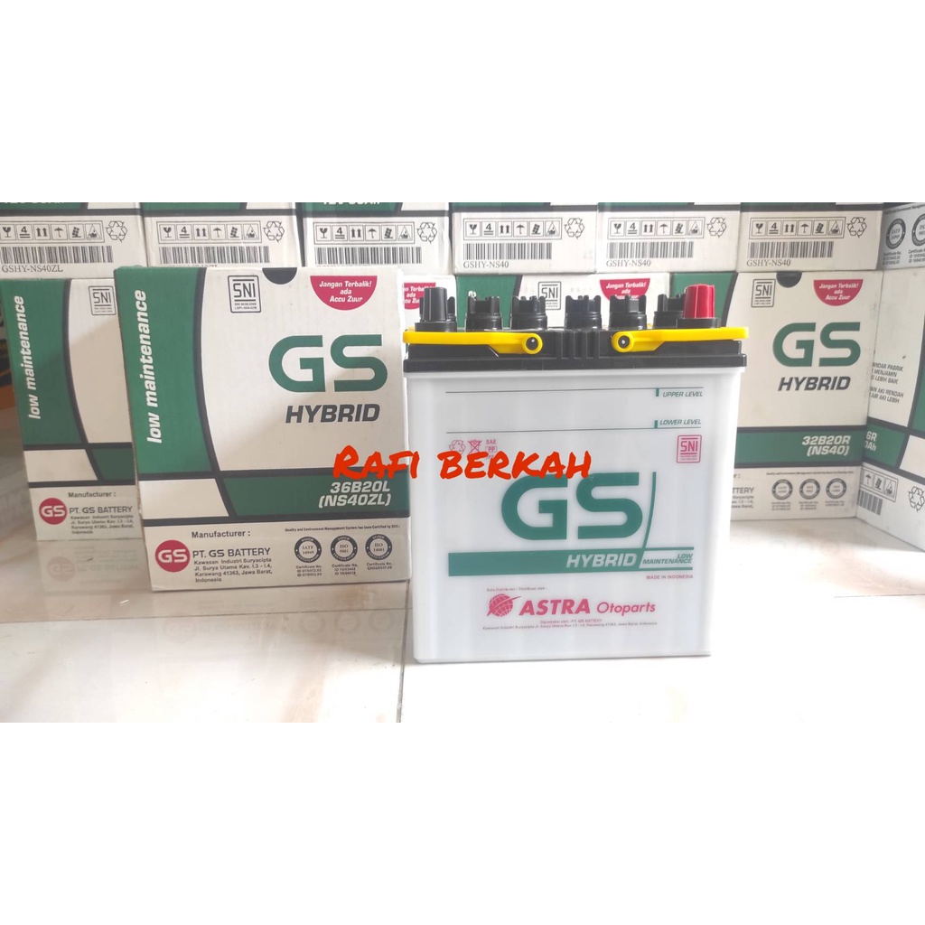 Jual Aki Mobil Agya, Ayla, Calya, Sigra, Brio GS Astra HYBRID NS40ZL