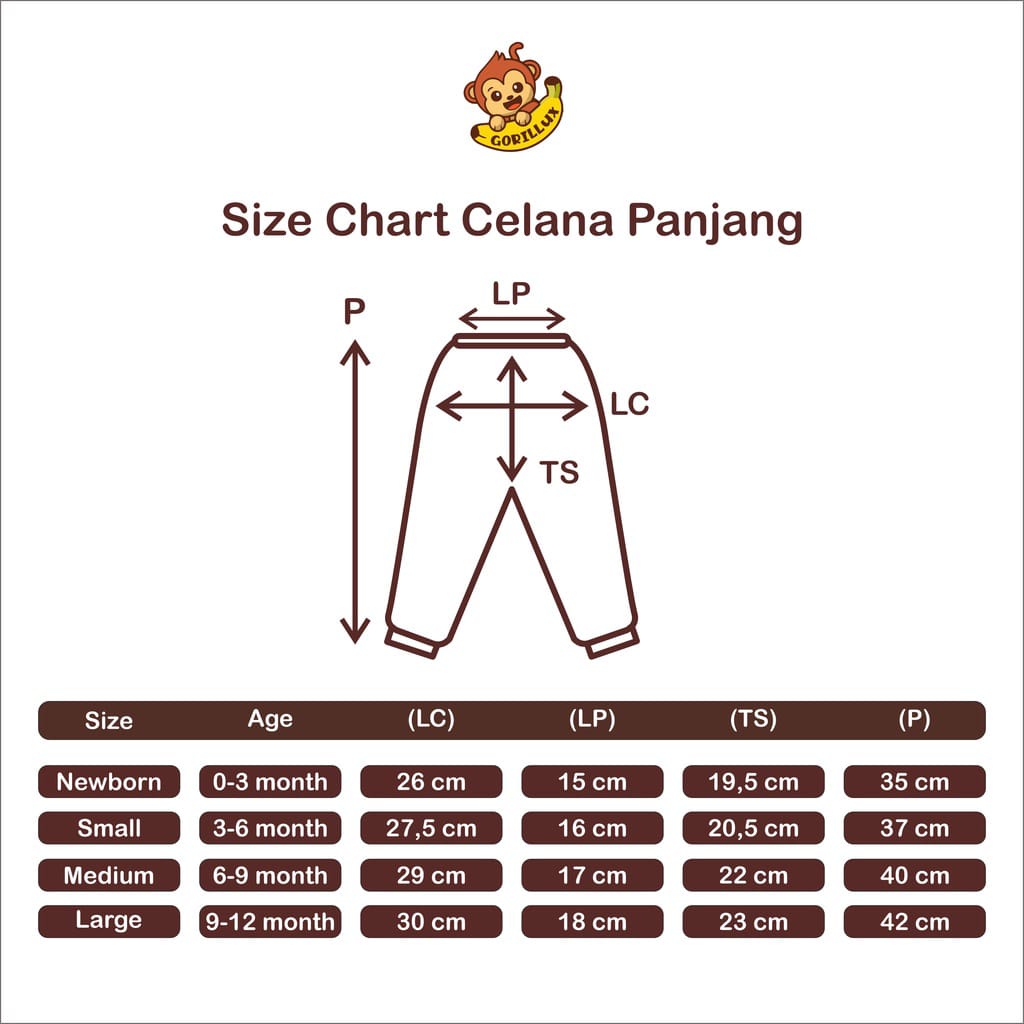 Nova Fluffy Gorillux 3 Celana Panjang Bayi Pampers Newborn 0-4 Bulan